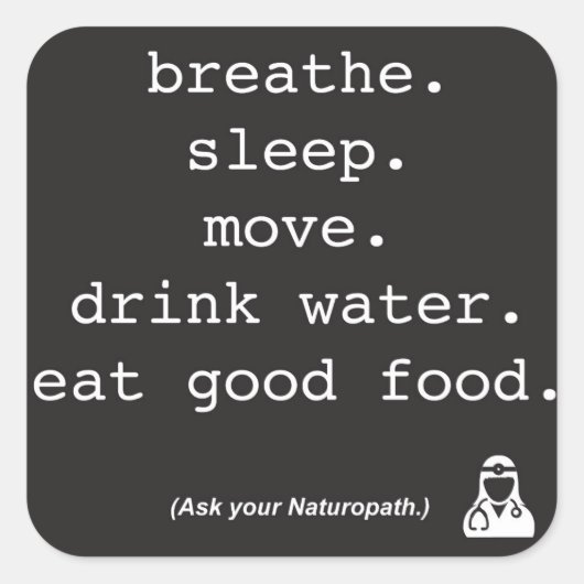 Carré Demandez à votre Naturopath - Sticker (Devant)