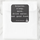 Carré Demandez à votre Naturopath - Sticker (Sac)