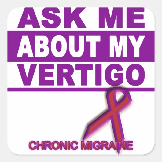 Carré Demandez-moi à propos de My Vertigo - Sticker (Devant)