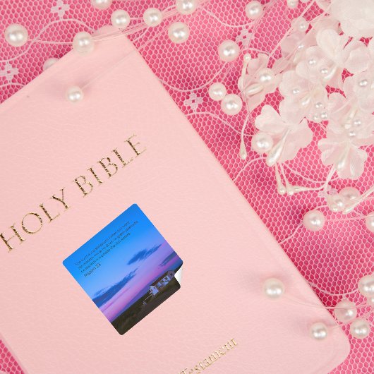 Carré Desert Faith Collection – Psalm 23:1-2 Sticker