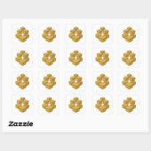 Carré Design de sticker UNKNOW Or Élégant (Feuille)