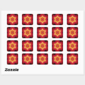 Carré Devil's floor - sticker rond classique motif (Feuille)