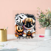 Carré d'Halloween Chien Pekingese (Mariage)