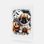 Carré d'Halloween Chien Pekingese (Angle)