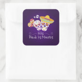 Carré Dia de los Muertos coloré | Sticker (Sac)