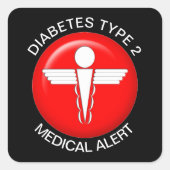Carré Diabeties Type 2 - Sticker (Devant)