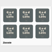 Carré Dieu est Sticker d'amour (Feuille)