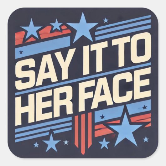 Carré Dites-Le À Son Sticker Visage (Devant)
