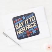 Carré Dites-Le À Son Sticker Visage (Enveloppe)