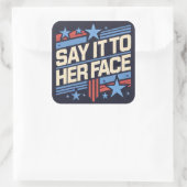 Carré Dites-Le À Son Sticker Visage (Sac)