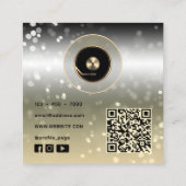 Carré DJ lecteur de plaque vinyle Carte de visite (Dos)