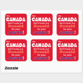 Carré Donald Trump Pour Justin Sticker (Feuille)