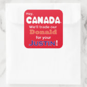 Carré Donald Trump Pour Justin Sticker (Sac)