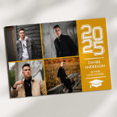 Carré d'or photo moderne Varsity Grad Faire-part
