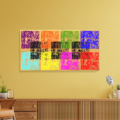 Carré doré multicolore sur toile tendue (Insitu(Salon))