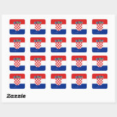 Carré Drapeau de Croatie Sticker (Carré) (Feuille)