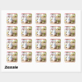 CARRÉ **EASTER BUNNY EGG EASTER** STICKER (Feuille)