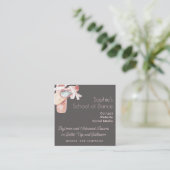 Carré École de danse Ballet Chaussures Carte de visite d (Debout devant)