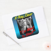 Carré Écran X, Sticker transparent (Enveloppe)