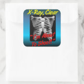 Carré Écran X, Sticker transparent (Sac)