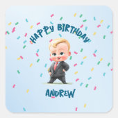 Carré Editable Boss Baby Sticker (Devant)