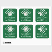 Carré Élégance chinoise en Sticker vert (Feuille)