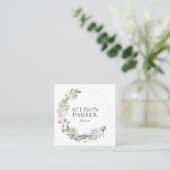 Carré Élégant Carte de visite fleuriste (Debout devant)