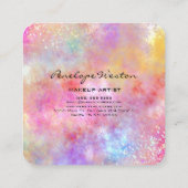 Carré Elégant Carte de visite Pastels (Dos)