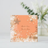 Carré élégant de menu de ~ de thème de mariage de (Debout devant)