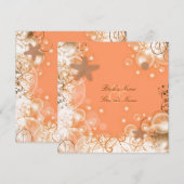 Carré élégant de menu de ~ de thème de mariage de (Devant / Derrière)