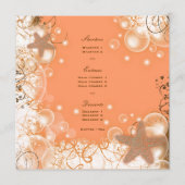 Carré élégant de menu de ~ de thème de mariage de (Dos)