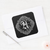 Carré Élégant Goth Initial Un Sticker (Enveloppe)