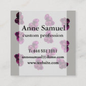 Carré Elégant Quartz Carte de visite (Dos)