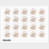 Carré Élégant Sticker Mariage Rustic Fall Foliing (Feuille)