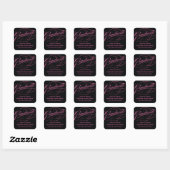 CARRÉ ÉLÉGANT STICKER MERCI GRADUATE SCRIPT (Feuille)