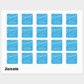 CARRÉ ÉLÉGANT STICKER MERCI GRADUATE SCRIPT (Feuille)