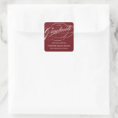 CARRÉ ÉLÉGANT STICKER MERCI GRADUATE SCRIPT (Sac)