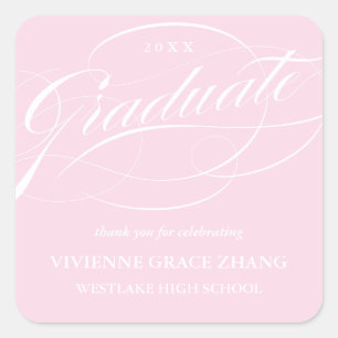 CARRÉ ÉLÉGANT STICKER MERCI GRADUATE SCRIPT
