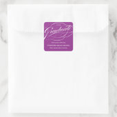 CARRÉ ÉLÉGANT STICKER MERCI GRADUATE SCRIPT (Sac)
