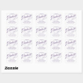 CARRÉ ÉLÉGANT STICKER MERCI GRADUATE SCRIPT (Feuille)