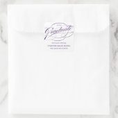 CARRÉ ÉLÉGANT STICKER MERCI GRADUATE SCRIPT (Sac)