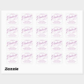 CARRÉ ÉLÉGANT STICKER MERCI GRADUATE SCRIPT (Feuille)