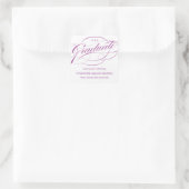 CARRÉ ÉLÉGANT STICKER MERCI GRADUATE SCRIPT (Sac)