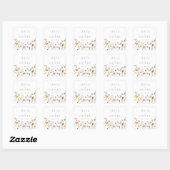 Carré Elegant Wildflower Envelope Sticker (Feuille)