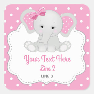Carré éléphant Étiquette