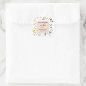 Carré Elle Un Smart Cookie Fleur sauvage Sticker Graduat (Sac)