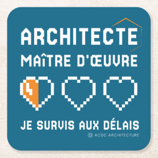 Carré En Papier Dessous-de-verre Je survis aux délais