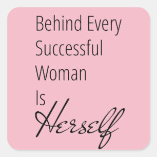 Carré Encouragement Derrière La Femme Est Sticker Elle-M
