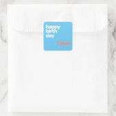 Carré enfant fête heureux Anniversaire sticker minimum s (Sac)