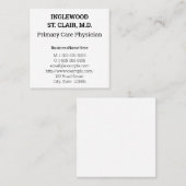 Carré Entreprise, Carte de visite simple (Devant / Derrière)